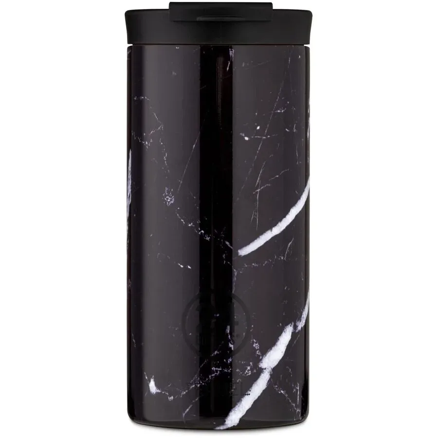 Thermobecher 24 Bottles Weiss Edelstahl 18.5 cm - Farbe: Black Marble - Thermobecher