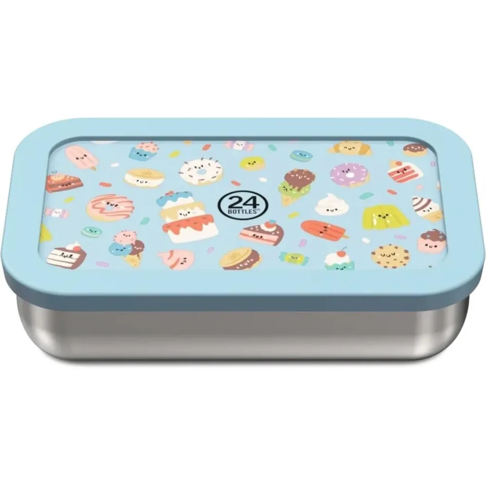 Lunchbox 24 Bottles Blau Edelstahl/Silikon/Metall - Farbe: hellblau - Lunchbox