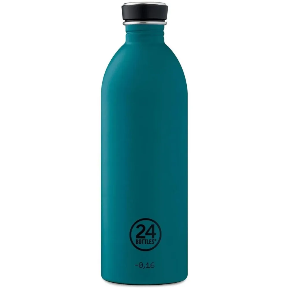 Trinkflasche 24 Bottles Blau Edelstahl 8 cm 8 cm 1000 ml - Farbe: Atlantic Bay - Trinkflasche