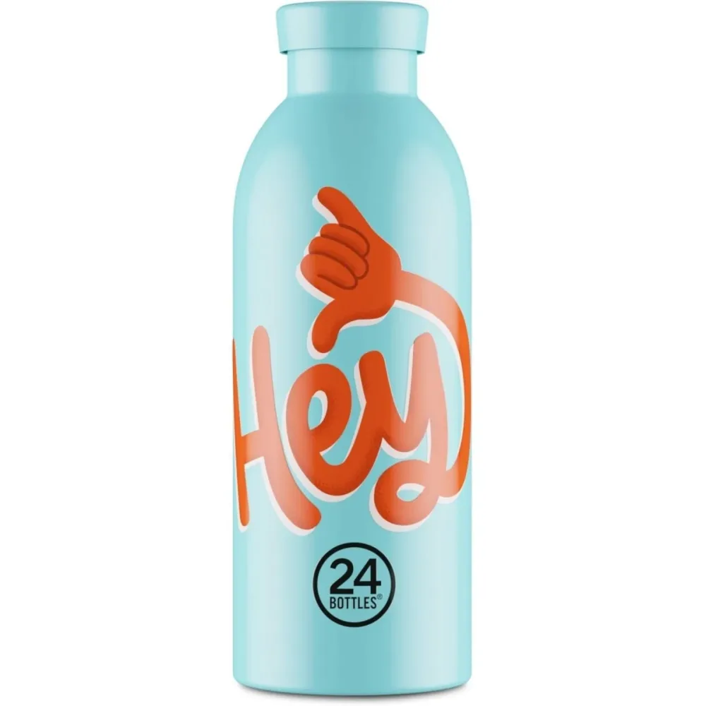 Thermosflasche 24 Bottles Blau Edelstahl 20.5 cm - Farbe: hellblau - Thermosflasche