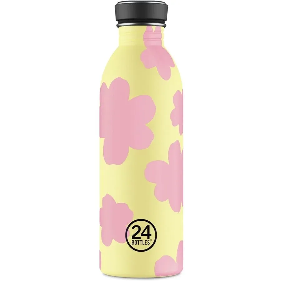 Trinkflasche 24 Bottles Gelb Edelstahl 7 cm 7 cm 500 ml - Farbe: Gelb/Rosa - Trinkflasche