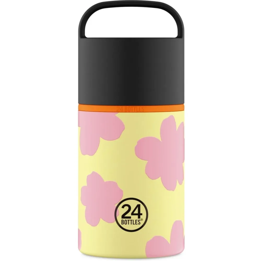 Thermosflasche 24 Bottles Gelb Edelstahl 18 cm - Farbe: Gelb/Rosa - Thermosflasche