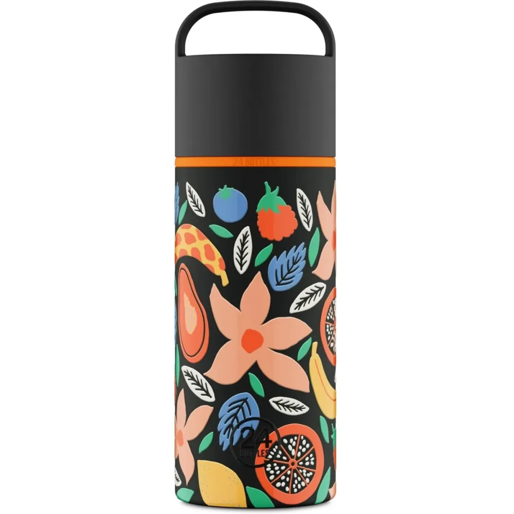 Thermosflasche 24 Bottles Schwarz Edelstahl 23.5 cm - Farbe: Tropical Noir - Thermosflasche