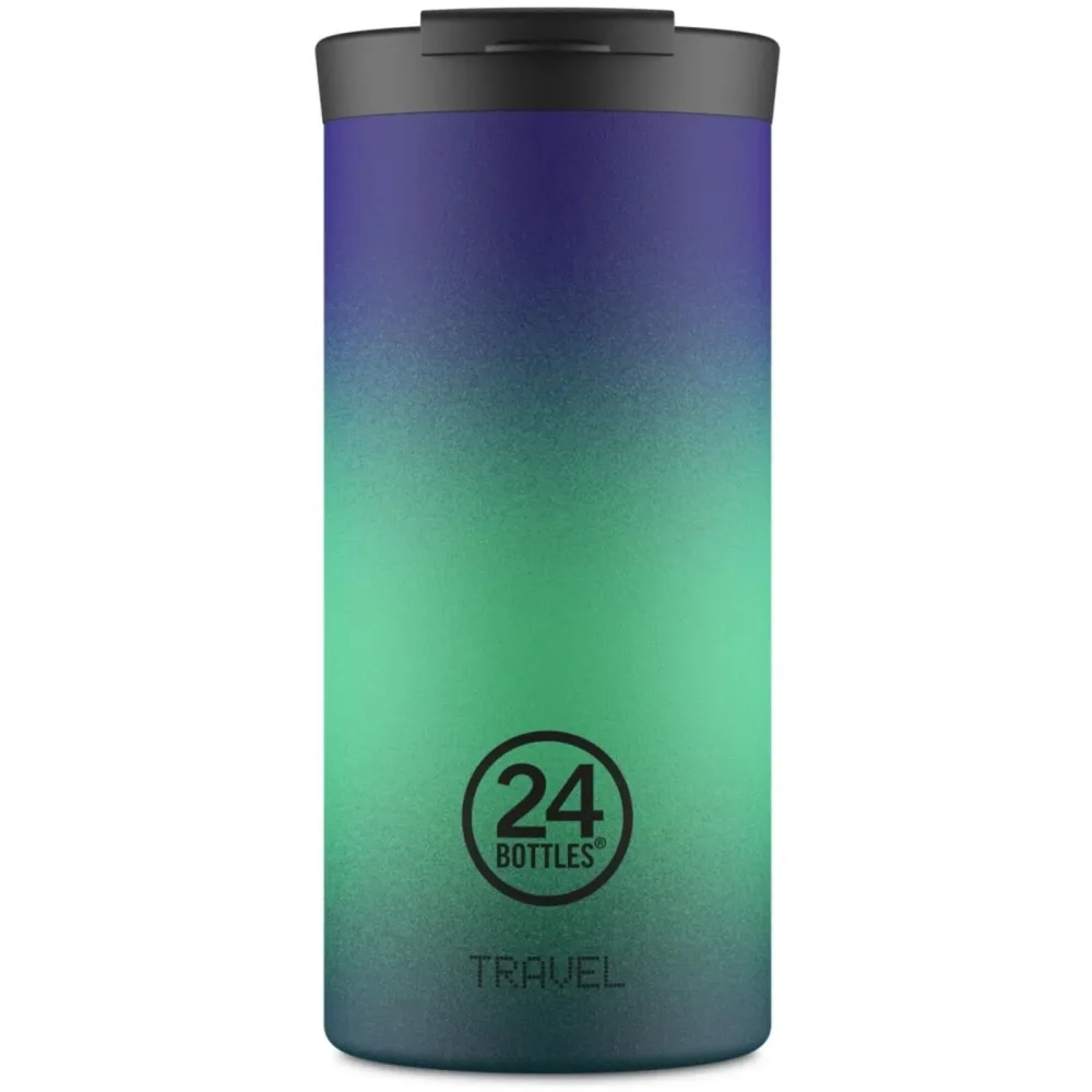 Thermobecher 24 Bottles Blau Edelstahl 18.5 cm - Farbe: Borealis - Thermobecher