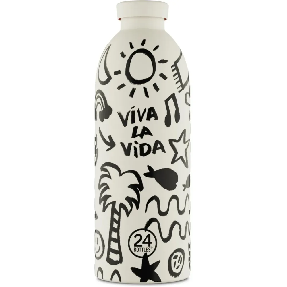 Thermosflasche 24 Bottles Weiss Edelstahl 23.5 cm - Farbe: Viva la Vida - Thermosflasche