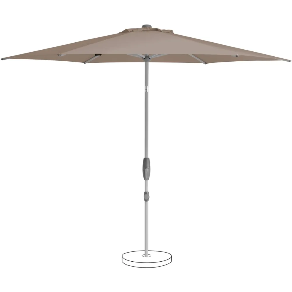 Suncomfort BY GLATZ Sonnenschirm Shell-Turn light taupe Polyester B 330 T 330 cm - Sonnenschirm