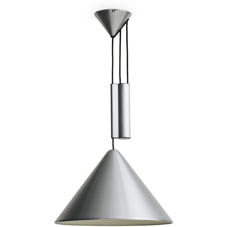 Designer-Pendellampe HAY Compass E27 aluminium D 16 cm - Farbe: Aluminium gebürstet - Designer-Pendellampe