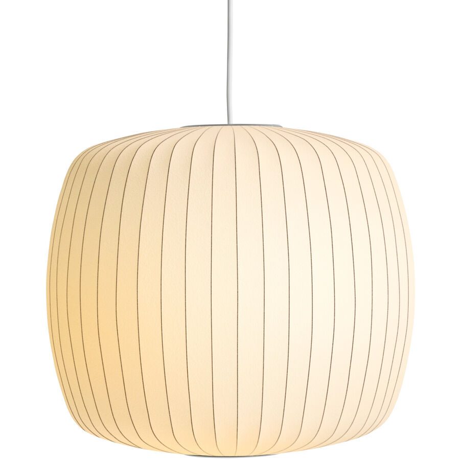 Designer-Pendellampe HAY Nelson Roll E27 D 39 cm - Farbe: Weiss - Material: Polymer - Designer-Pendellampe