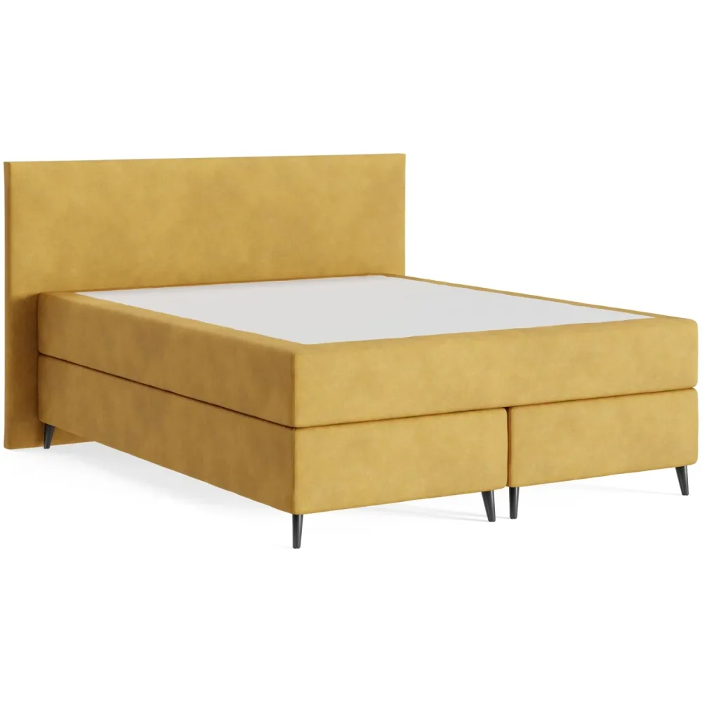 Boxspringbett Sørensen 160 x 200 cm - Farbe: Royal - 132 Gold - Möbel Konfigurator: Traummöbel individuell zusammenstellen - Boxspringbett