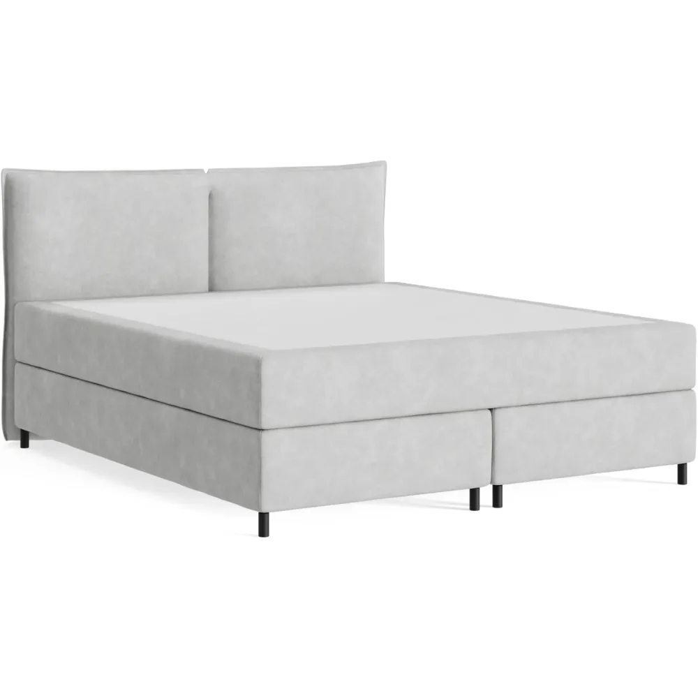 Boxspringbett Sørensen 180 x 200 cm - Farbe: Cyber - 40 Ashgrey - Möbel Konfigurator: Traummöbel individuell zusammenstellen - Boxspringbett