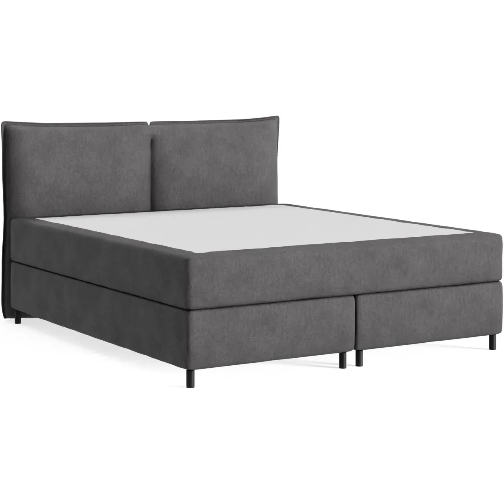 Boxspringbett Sørensen 180 x 200 cm - Farbe: Cyber - 66 Graphite - Möbel Konfigurator: Traummöbel individuell zusammenstellen - Boxspringbett