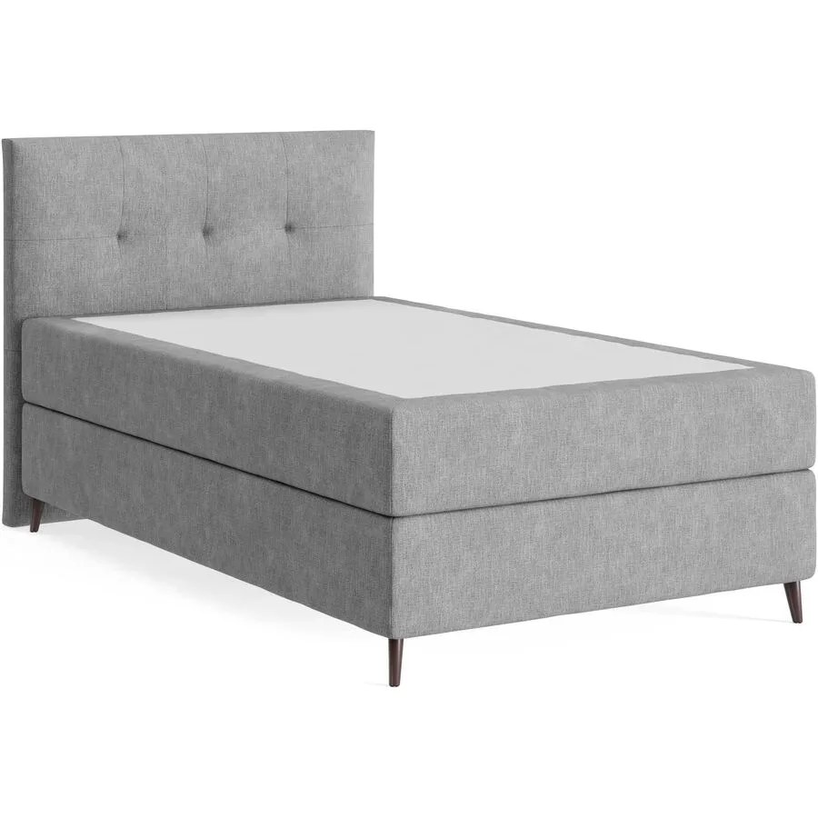 Boxspringbett Sørensen 120 x 200 cm - Farbe: Line - 87 Slate - Möbel Konfigurator: Traummöbel individuell zusammenstellen - Boxspringbett