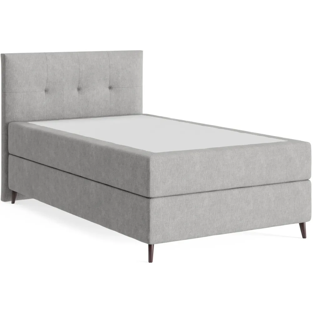 Boxspringbett Sørensen 120 x 200 cm - Farbe: Line - 149 Steel - Möbel Konfigurator: Traummöbel individuell zusammenstellen - Boxspringbett