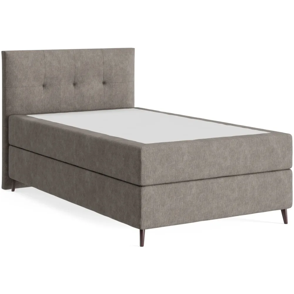 Boxspringbett Sørensen 120 x 200 cm - Farbe: Line - 15 Brown - Möbel Konfigurator: Traummöbel individuell zusammenstellen - Boxspringbett
