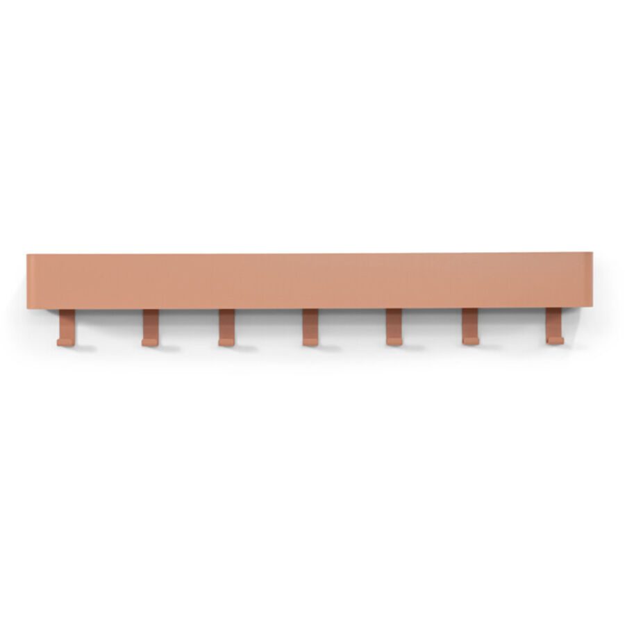 Spinder Design Garderobenleiste Hesta Orange Stahl 12 cm - Farbe: Terracotta - Garderobenleiste