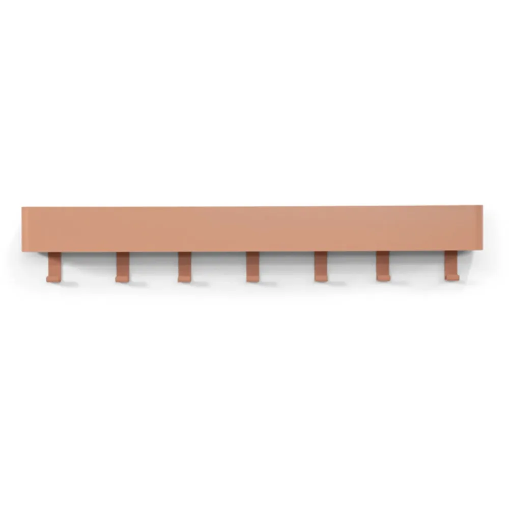 Spinder Design Garderobenleiste Hesta Orange Stahl 12 cm - Farbe: Terracotta - Garderobenleiste