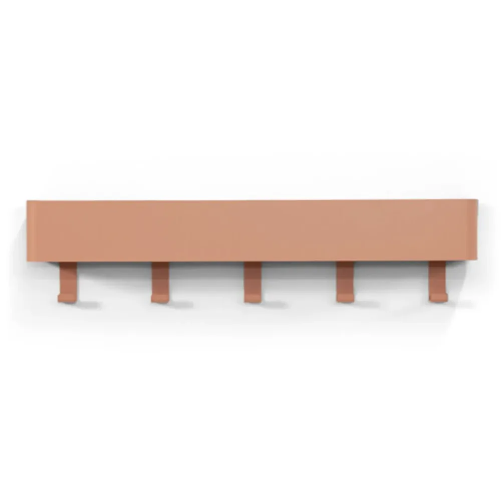 Spinder Design Garderobenleiste Hesta Orange Stahl 12 cm - Farbe: Terracotta - Garderobenleiste