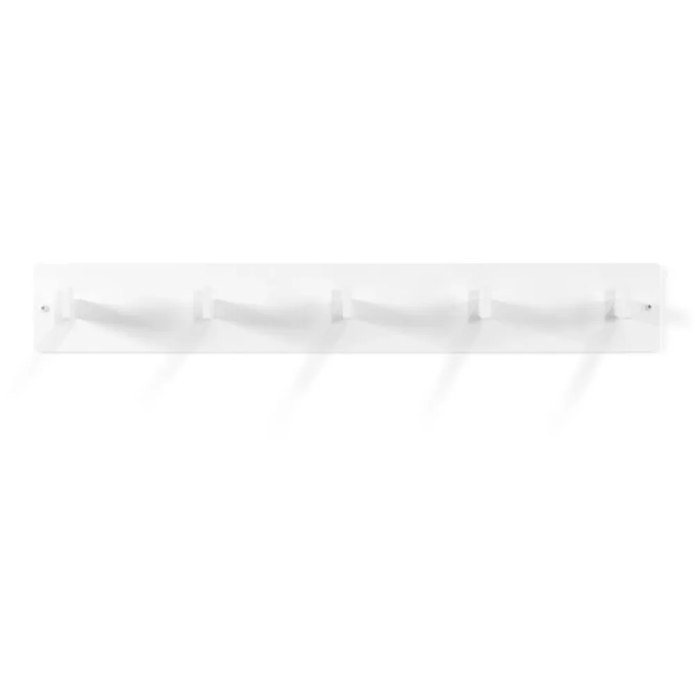 Spinder Design Garderobenleiste Hesta Weiss Stahl 10 cm - Garderobenleiste