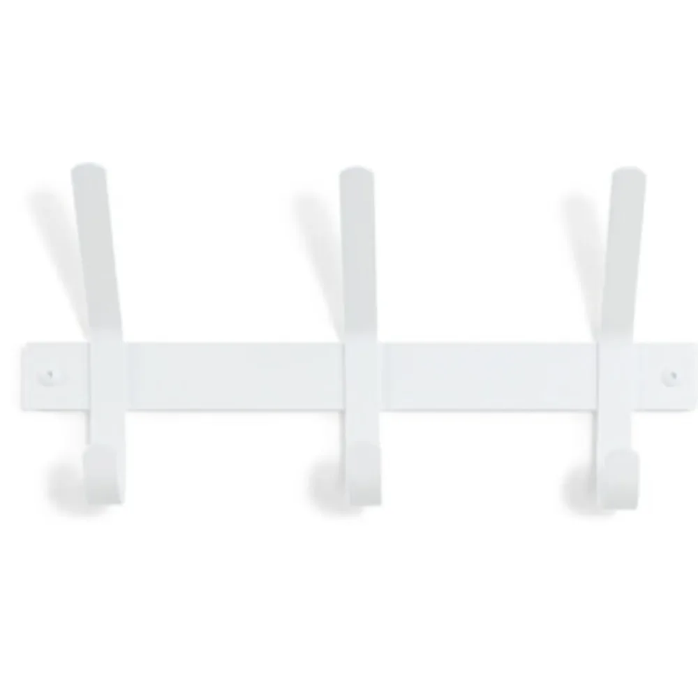 Spinder Design Garderobenleiste Hesta Weiss Stahl 21 cm - Garderobenleiste