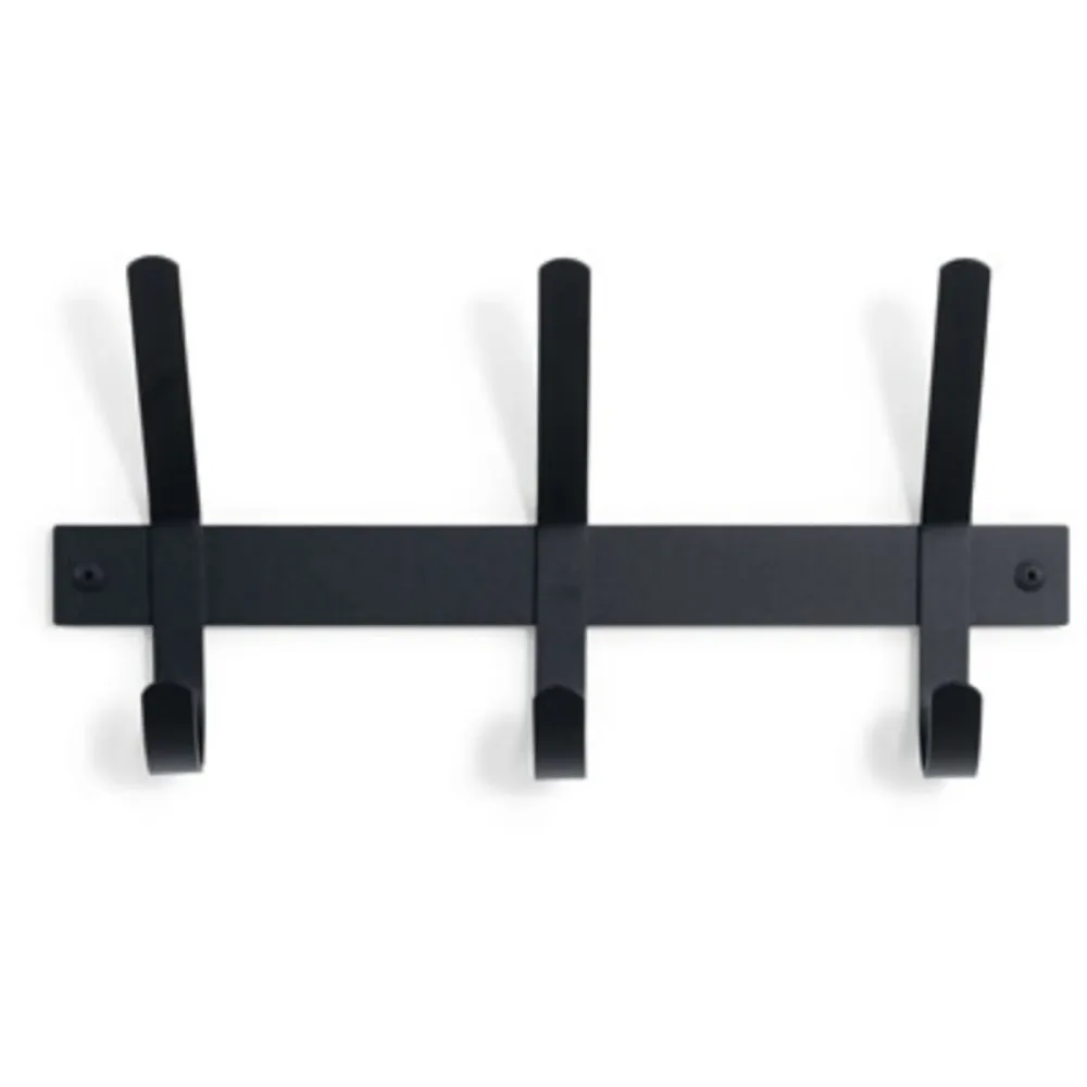 Spinder Design Garderobenleiste Hesta Schwarz Stahl 21 cm - Garderobenleiste