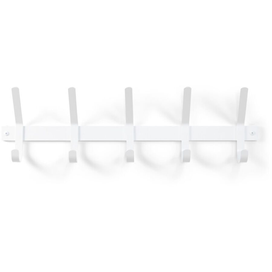 Spinder Design Garderobenleiste Hesta Weiss Stahl 21 cm - Garderobenleiste