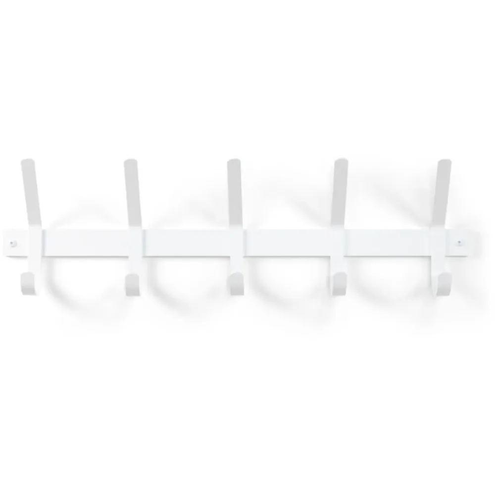 Spinder Design Garderobenleiste Hesta Weiss Stahl 21 cm - Garderobenleiste