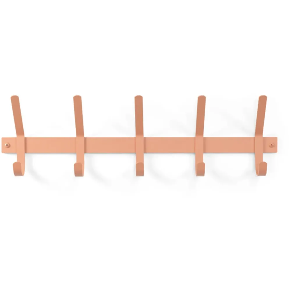 Spinder Design Garderobenleiste Hesta Orange Stahl 21 cm - Farbe: Terracotta - Garderobenleiste