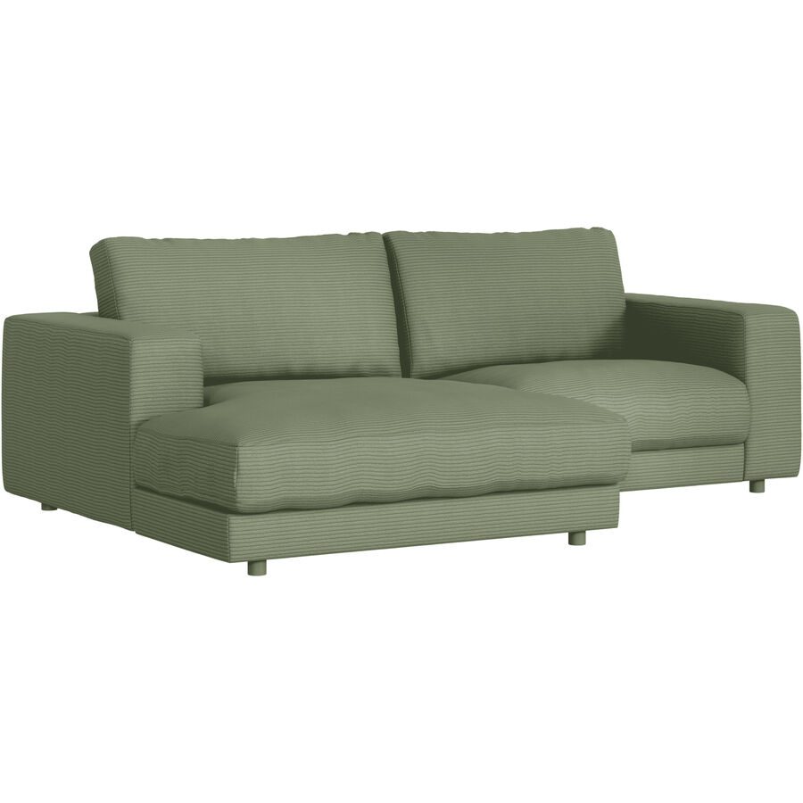 Ecksofa Ava Grün Stoff B 240 T 170 cm - Farbe: turtle - Material: Bezug: 88% Polyester, 12% Polyacryl - Möbel Konfigurator: Traummöbel individuell