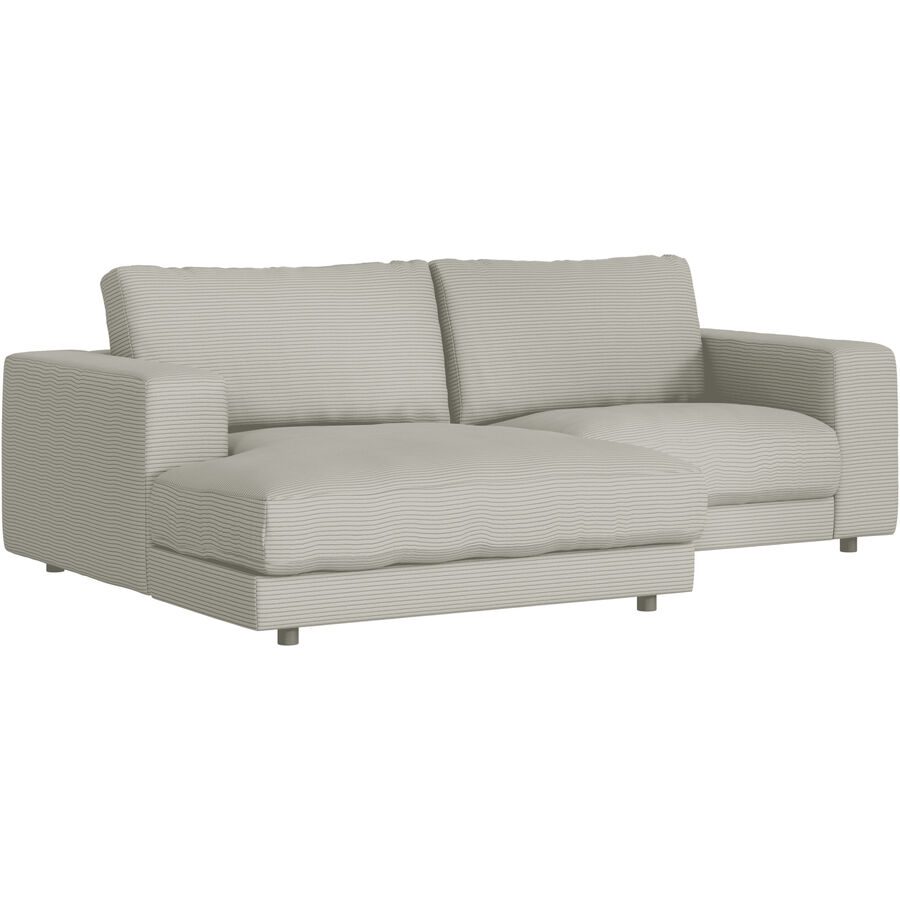 Ecksofa Ava Grau Stoff B 240 T 170 cm - Farbe: Stone - Material: Bezug: 88% Polyester, 12% Polyacryl - Möbel Konfigurator: Traummöbel individuell