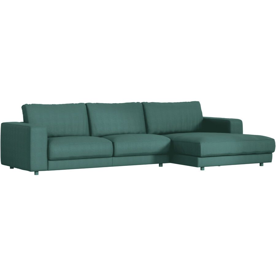 Ecksofa Ava Grün Stoff B 330 T 170 cm - Farbe: green - Material: Bezug: 88% Polyester, 12% Polyacryl - Möbel Konfigurator: Traummöbel individuell