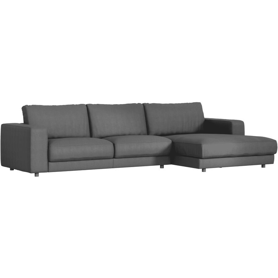 Ecksofa Ava Grau Stoff B 330 T 170 cm - Farbe: Steel - Material: Bezug: 100% Polyester - Möbel Konfigurator: Traummöbel individuell zusammenstellen -