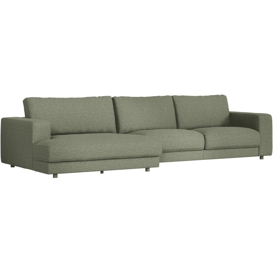 Ecksofa Ava Grün Stoff B 350 T 150 cm - Farbe: Oliv - Material: Bezug: 100% Polyester - Möbel Konfigurator: Traummöbel individuell zusammenstellen -