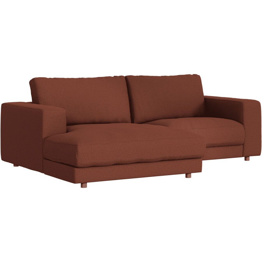 Ecksofa Ava Rot Stoff B 240 T 170 cm - Farbe: rusty - Material: Bezug: 100% Polyester - Möbel Konfigurator: Traummöbel individuell zusammenstellen -