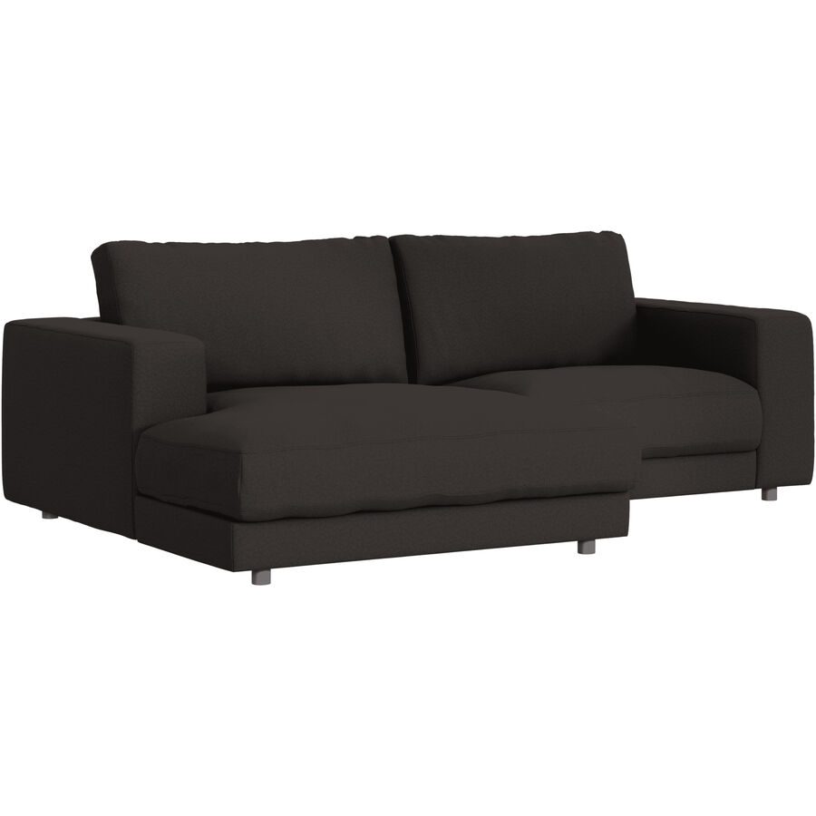 Ecksofa Ava Braun Stoff B 240 T 170 cm - Farbe: mocca - Material: Bezug: 100% Polyester - Möbel Konfigurator: Traummöbel individuell zusammenstellen -