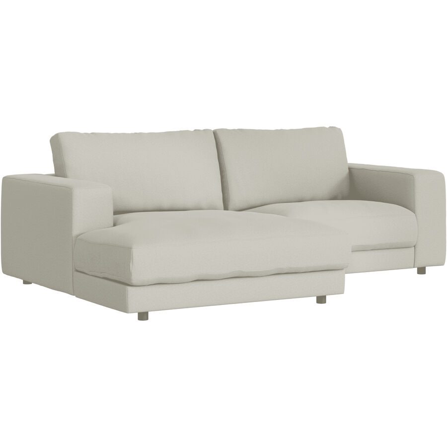 Ecksofa Ava Beige Stoff B 240 T 170 cm - Farbe: Nature - Material: Bezug: 100% Polyester - Möbel Konfigurator: Traummöbel individuell zusammenstellen