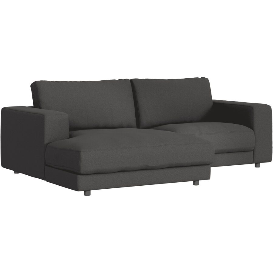 Ecksofa Ava Grau Stoff B 240 T 170 cm - Farbe: anthrazit - Material: Bezug: 100% Polyester - Möbel Konfigurator: Traummöbel individuell