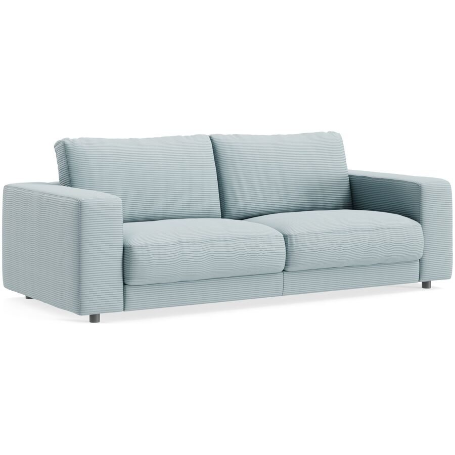 Sofa Ava Blau Stoff B 230 T 107 cm - Farbe: light blue - Material: Bezug: 88% Polyester, 12% Polyacryl - Möbel Konfigurator: Traummöbel individuell