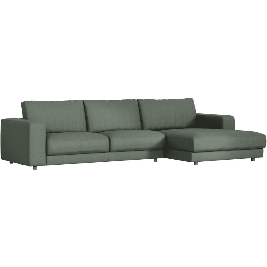 Ecksofa Ava Grün Stoff B 330 T 170 cm - Farbe: Oliv - Material: Bezug: 100% Polyester - Möbel Konfigurator: Traummöbel individuell zusammenstellen -