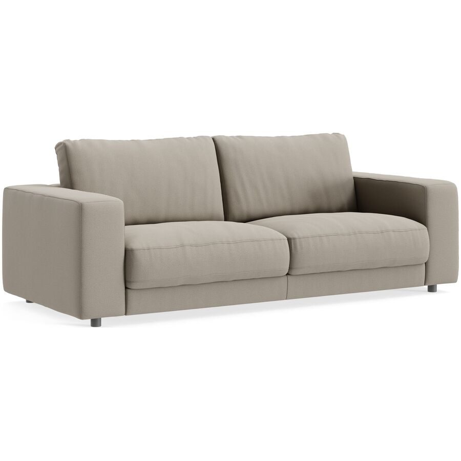 Sofa Ava Braun Stoff B 230 T 107 cm - Farbe: taupe - Material: Bezug: 100% Polyester - Möbel Konfigurator: Traummöbel individuell zusammenstellen -