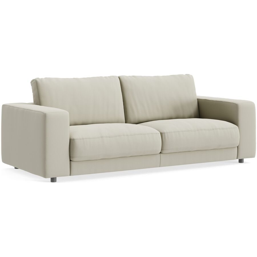 Sofa Ava Grau Stoff B 230 T 107 cm - Farbe: Silver - Material: Bezug: 100% Polyester - Möbel Konfigurator: Traummöbel individuell zusammenstellen -