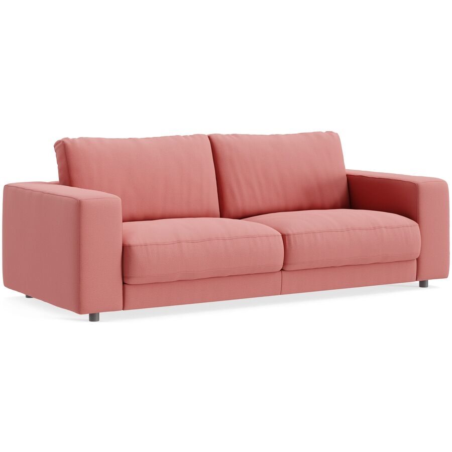 Sofa Ava Rosa Stoff B 230 T 107 cm - Farbe: Flamingo - Material: Bezug: 100% Polyester - Möbel Konfigurator: Traummöbel individuell zusammenstellen -