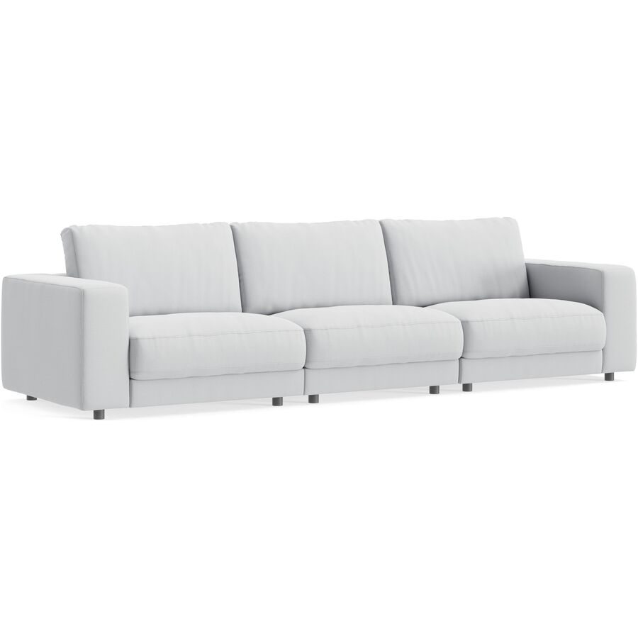 Sofa Ava Grau Stoff B 320 T 107 cm - Farbe: Light Grey - Material: Bezug: 59,7% Polyester 34,4% Polyacryl 5,9% Viskose - Möbel Konfigurator: