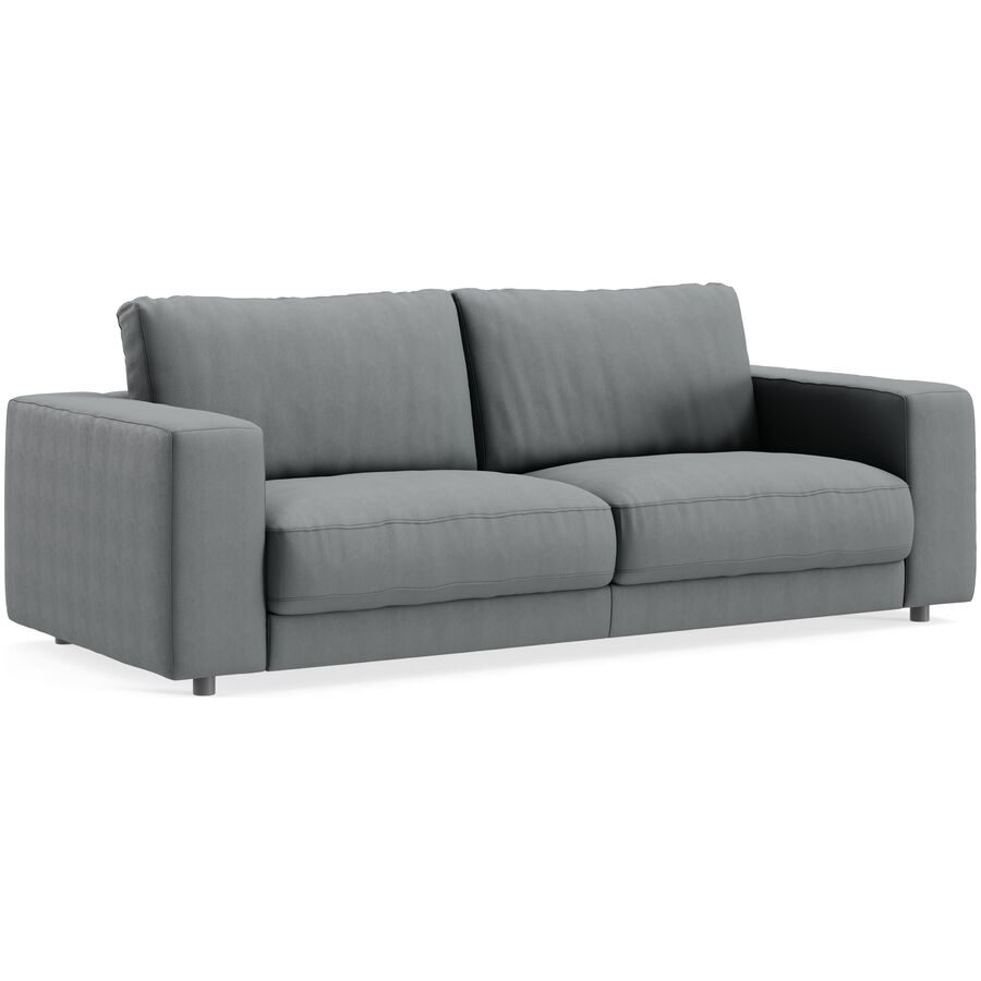 Sofa Ava Grau Stoff B 230 T 107 cm - Farbe: Grey - Material: Bezug: 100% Polyester - Möbel Konfigurator: Traummöbel individuell zusammenstellen - Sofa