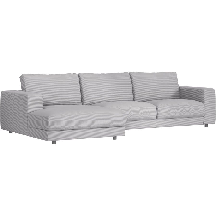 Ecksofa Ava Grau Stoff B 320 T 170 cm - Farbe: Grey - Material: Bezug: 88% Polyester, 12% Polyacryl - Möbel Konfigurator: Traummöbel individuell