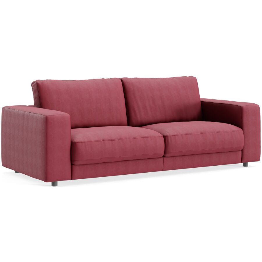 Sofa Ava Rot Stoff B 230 T 107 cm - Farbe: Red - Material: Bezug: 100% Polyester - Möbel Konfigurator: Traummöbel individuell zusammenstellen - Sofa