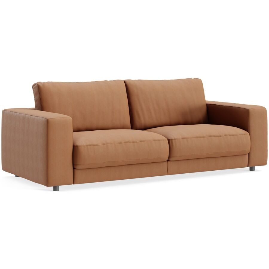 Sofa Ava Braun Stoff B 230 T 107 cm - Farbe: Kupfer - Material: Bezug: 100% Polyester - Möbel Konfigurator: Traummöbel individuell zusammenstellen -