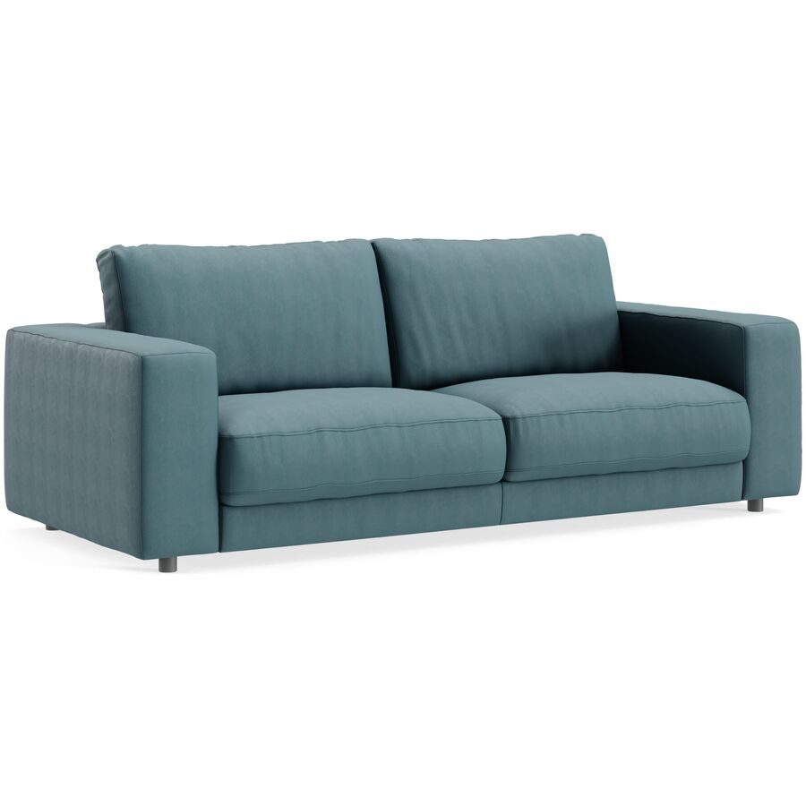 Sofa Ava Grau Stoff B 230 T 107 cm - Farbe: blue grey - Material: Bezug: 100% Polyester - Möbel Konfigurator: Traummöbel individuell zusammenstellen -