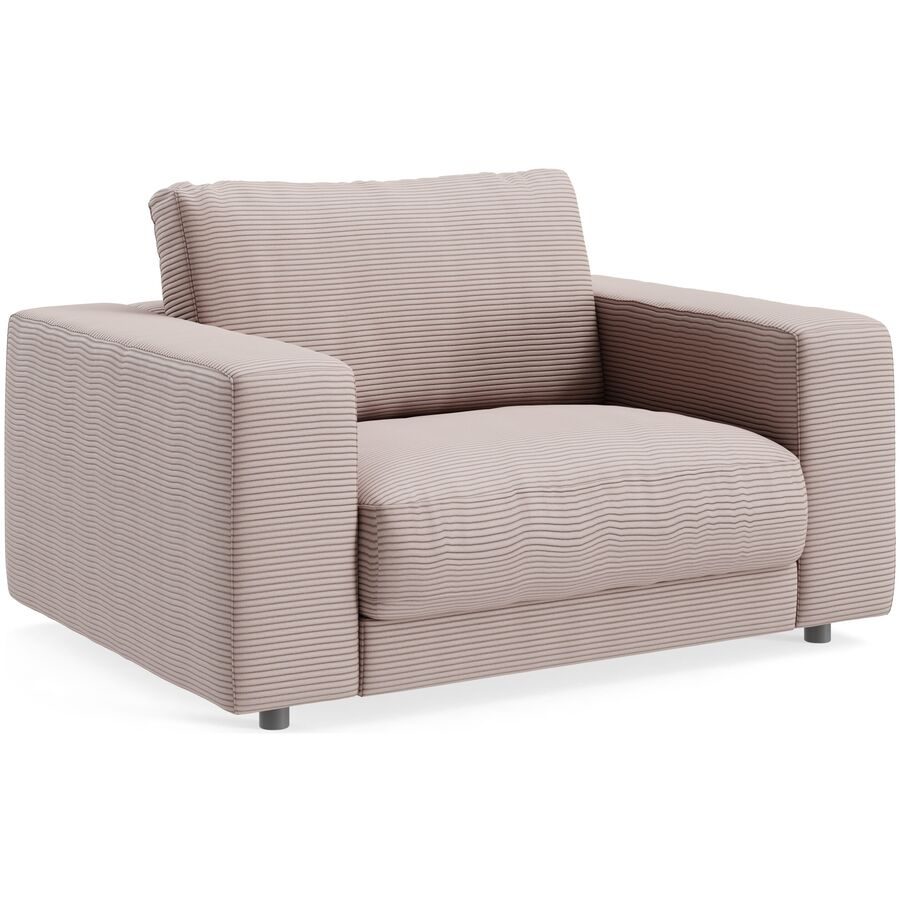 Sessel Ava Stoff 140 cm 107 cm - Farbe: Rosa - Material: Bezug: 88% Polyester, 12% Polyacryl - Möbel Konfigurator: Traummöbel individuell