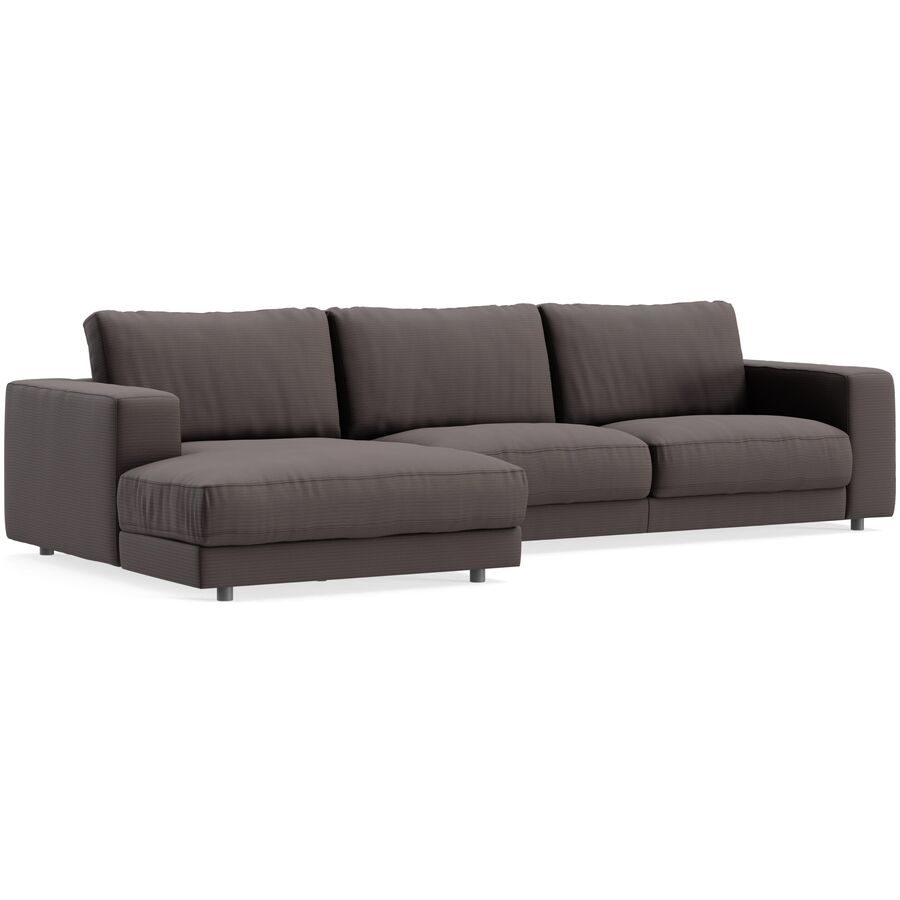 Ecksofa Ava Braun Stoff B 320 T 170 cm - Farbe: mocca - Material: Bezug: 88% Polyester, 12% Polyacryl - Möbel Konfigurator: Traummöbel individuell