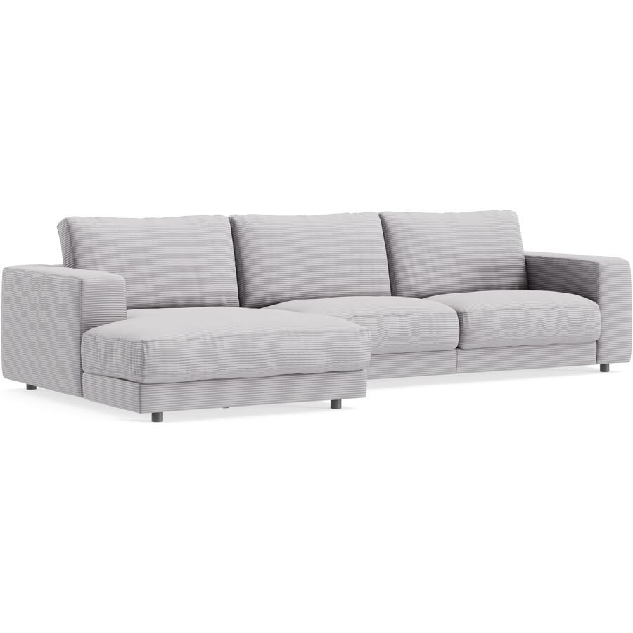 Ecksofa Ava Grau Stoff B 320 T 170 cm - Farbe: Grey - Material: Bezug: 88% Polyester, 12% Polyacryl - Möbel Konfigurator: Traummöbel individuell
